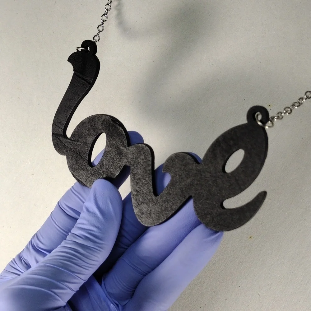 Women's Stunning Polished Silver tone Black 